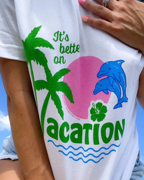 Vacation Tee - White (low stock)